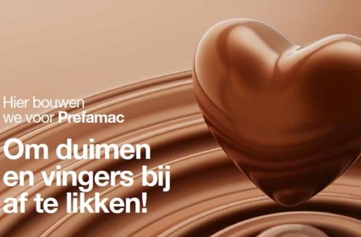 chocolade machines prefamac lummen uitbreiding gebouw nieuw bouwbedrijf mathieu gijbels limburg oudsbergen publiciteit reclame werd