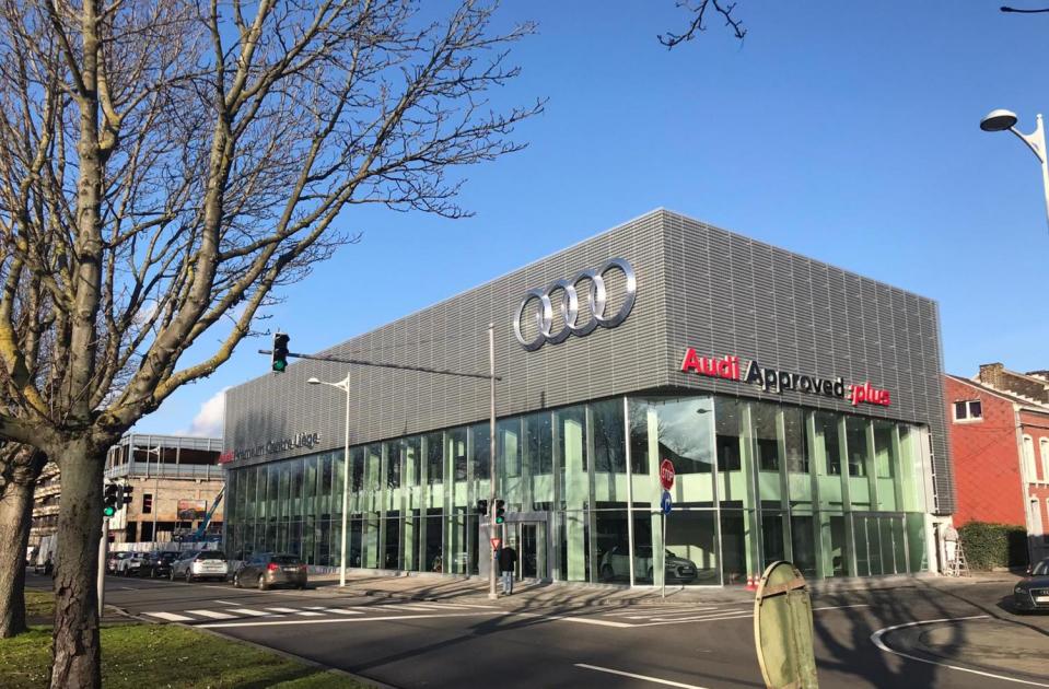 aannemer Mathieu Gijbels bouwen renoveren Emil Frey Audi autostadt in Luik
